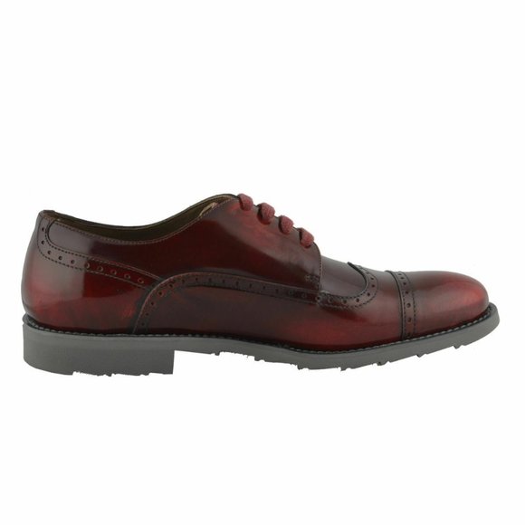 Dolce & Gabbana Burgundy Wing Tip Leather Oxfords main image 5